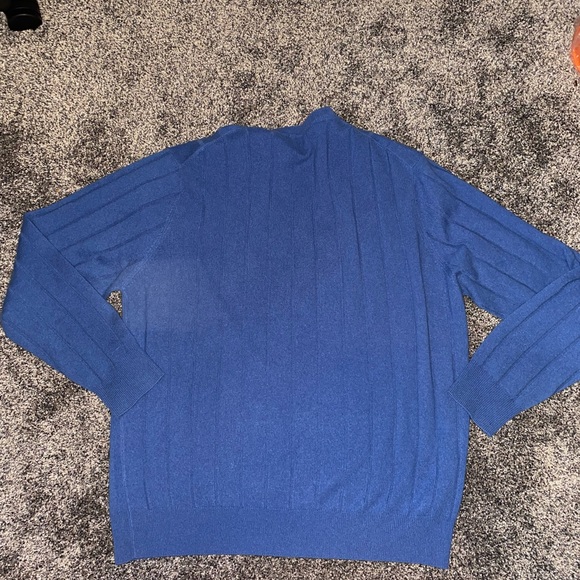 Mens Raffi 100% Cashmere Blue Sweater Size XL 54 - Picture 4 of 6